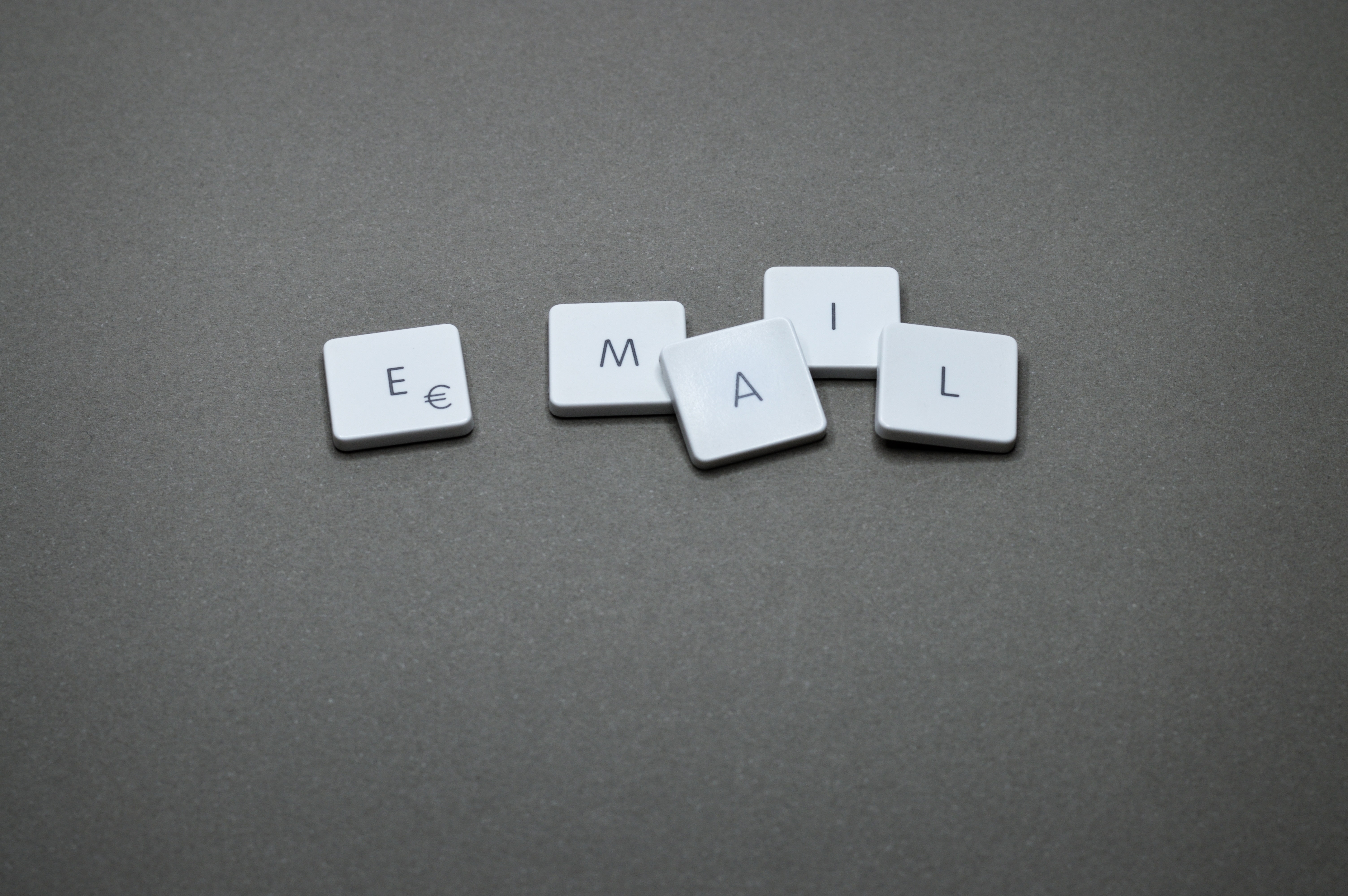 letter tiles spelling out email